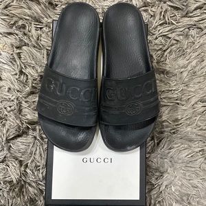 Black Gucci Slides Size 8